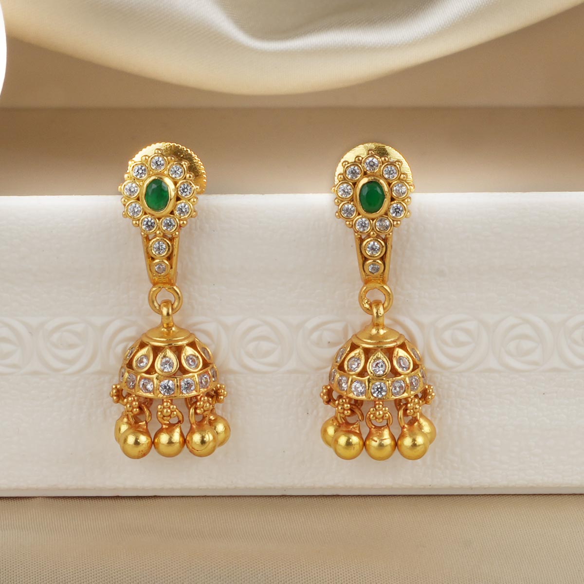 Buy Reflection of You Green Onyx Stud Earrings Online in India | Zariin